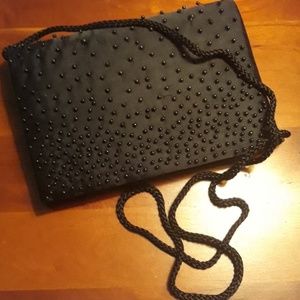 La Regale Ltd. Beaded Satin Purse